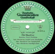 10'' - Ernst Ginsberg , Kurt Tucholsky - Ernst Ginsberg Spricht Tucholsky: Herr Wendriner