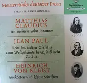 Ernst Ginsberg - Meisterstücke Deutscher Prosa