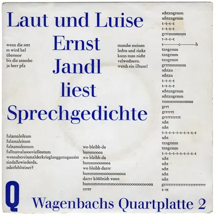Ernst Jandl - Laut Und Luise