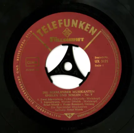 Ernst Mosch Und Seine Original Egerländer Musikanten - Die Egerländer Musikanten Spielen Und Singen - Nr.7