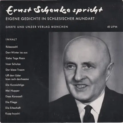 Ernst Schenke - Ernst Schenke Spricht Eigene Gedichte In Schlesischer Mundart