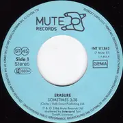 7inch Vinyl Single - Erasure - Sometimes