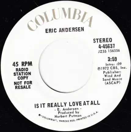 Eric Andersen - Is It Really Love At All