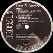 12inch Vinyl Single - Eric Carmen / Tom Johnston / Bill Medley & Jennifer Warnes - Hungry Eyes / Where Are You Tonight / (I've Had) The Time Of My Life