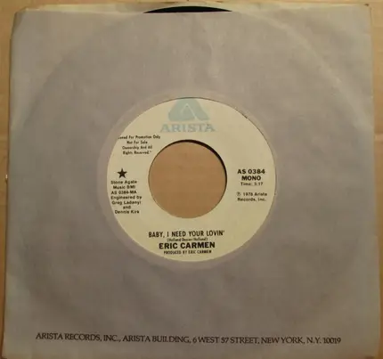 Eric Carmen - Baby, I Need Your Lovin'
