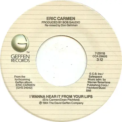 Eric Carmen - I Wanna Hear It From Your Lips