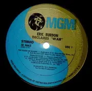LP - Eric Burdon & War - Eric Burdon Declares 'War' - MGM USA