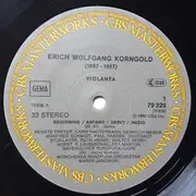 Double LP - Erich Wolfgang Korngold / Éva Marton • Siegfried Jerusalem , Walter Berry - Violanta - booklet