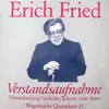 LP - Erich Fried - Verstandsaufnahme