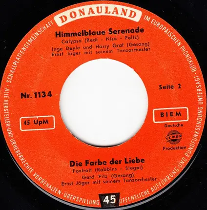 Erika Berg / Inge Deyle Und Harry Graf / Gerd Fitz - Mexicano / Was Ein Mann Alles Kann / Himmelblaue Serenade / Die Farbe Der Liebe