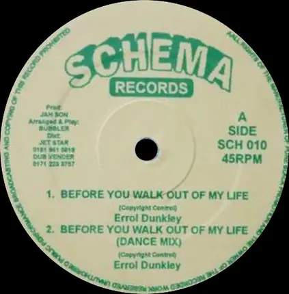 Errol Dunkley - Before You Walk Out Of My Life