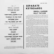 LP - Erroll Garner , Billy Taylor - Separate Keyboards - + insert + obi