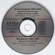 CD - Erwin Schulhoff / Béla Bartók - Emma Schmidt , Bremer Philharmonisches Staatsorchester , Günter Neu - Konzert Für Klavier Und Kleines Orchester / Konzert Für Orchester
