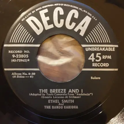 Ethel Smith And The Bando Carioca - Alla En El Rancho Grande / Las Altenitas / The Breeze And I