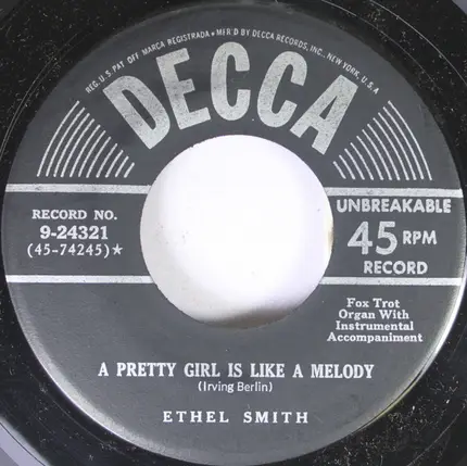 Ethel Smith - Easter Parade / A Pretty Girl Is Like A Melody