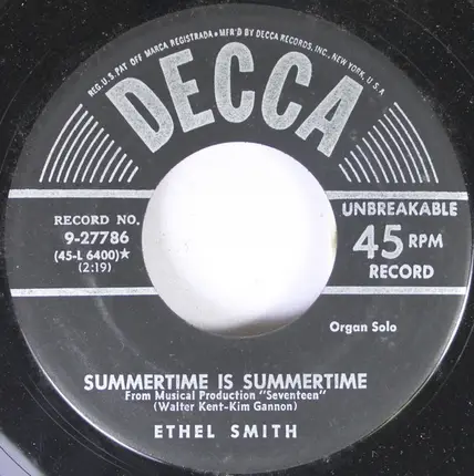 Ethel Smith - Longing For You / Summertime Is Summertime