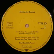LP - Etzel Gundlich , Jean-Philippe Rameau , Johann Sebastian Bach , Domenico Scarlatti - Musik Des Barock