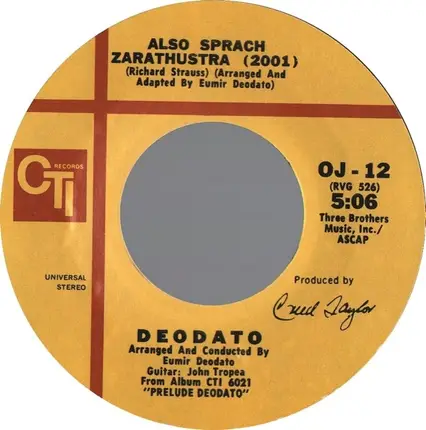 Eumir Deodato - Also Sprach Zarathustra