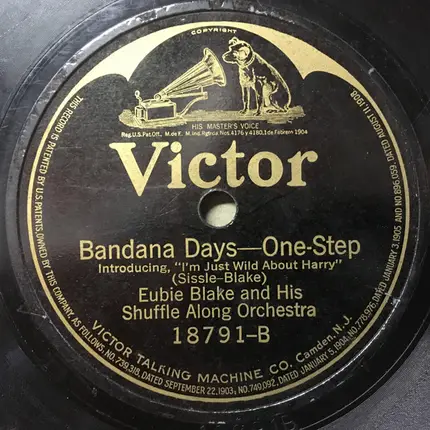 Eubie Blake & His Shuffle Along Orchestra - Baltimore Buzz / Bandana Days