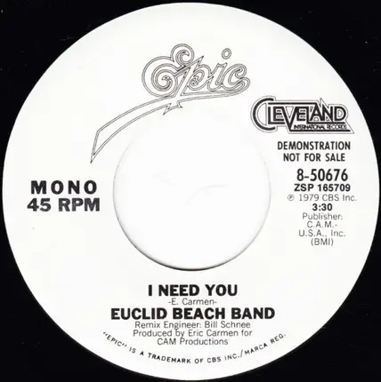 Euclid Beach Band - I Need You