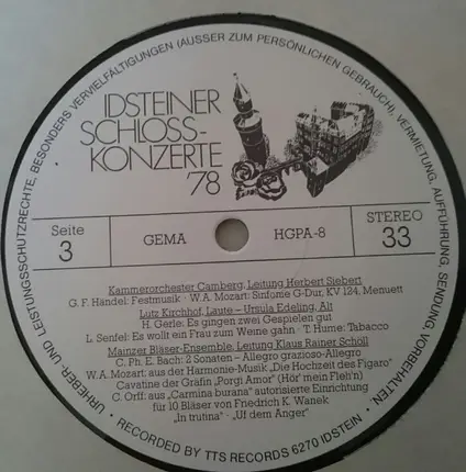 Bach / Schubert / Chopin... - Idsteiner Schloss-Konzerte '78 (Eugen Cicero Trio)