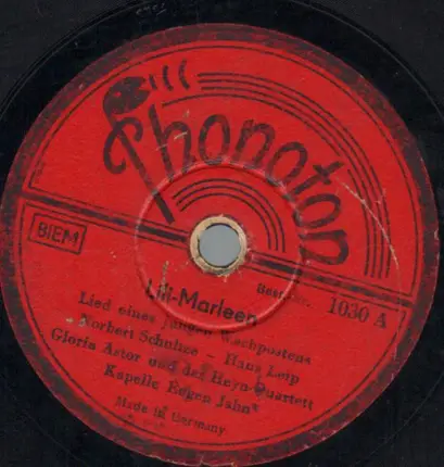 Eugen Jahn Mit Seinem Orchester - Lili Marlen / Leb Wohl, Irene