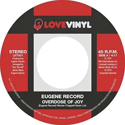 Eugene Record - Overdose Of Joy