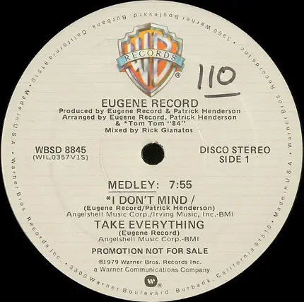 Eugene Record - I Don't Mind / Take Everything
