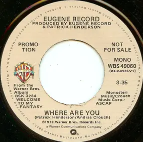 Eugene Record - Where Are You