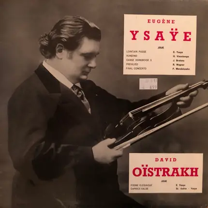 Eugène Ysaÿe / David Oistrach - Échos Du Souvenir