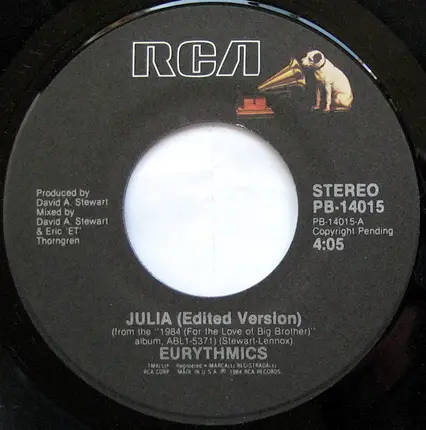 Eurythmics - Julia