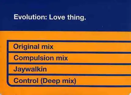 Evolution - Love Thing