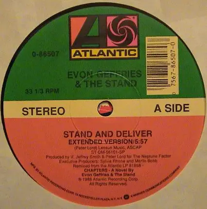 Evon Geffries & The Stand, Evon Geffries And The Stand - Stand And Deliver / Sax With A Stranger