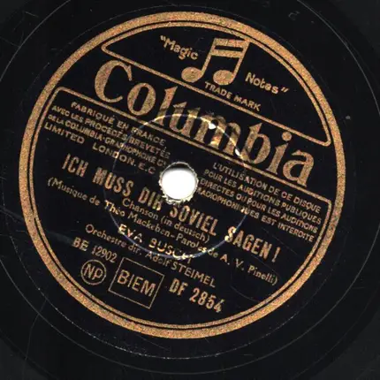 Eva Busch - Ich Muss Dir Soviel Sagen!