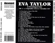 CD - Eva Taylor - In Chronological Order Volume 2 (1923-1927)