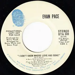 Evan Pace - I Don't Know Where Love Has Gone / You Are All The Sunshine I Will Ever Need