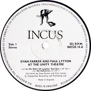 LP - Evan Parker & Paul Lytton - At The Unity Theatre