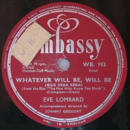 Eve Lombard - The Birds And The Bees / Whatever Will Be Will Be