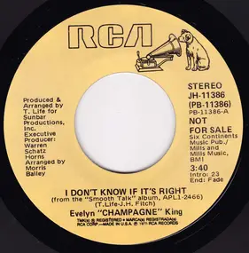 Evelyn King - I Don't Know If It's Right