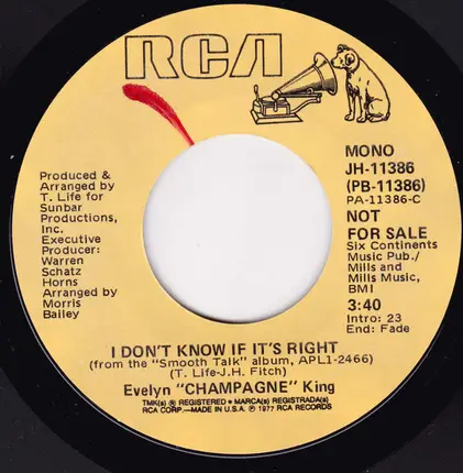 Evelyn King - I Don't Know If It's Right