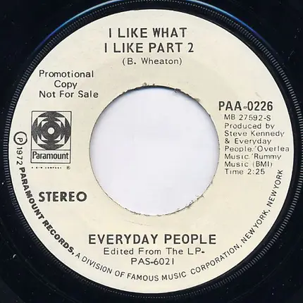 Everyday People - I Like What I Like