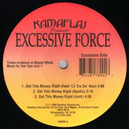 Excessive Force - Get This Money Right / That's How It Iz