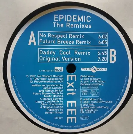 Exit EEE - Epidemic (The Remixes)