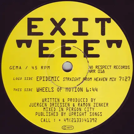 Exit 'EEE' - Epidemic