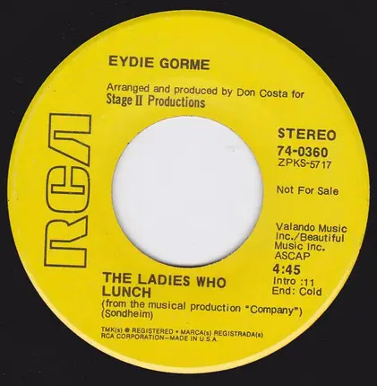 Eydie Gormé - The Ladies Who Lunch