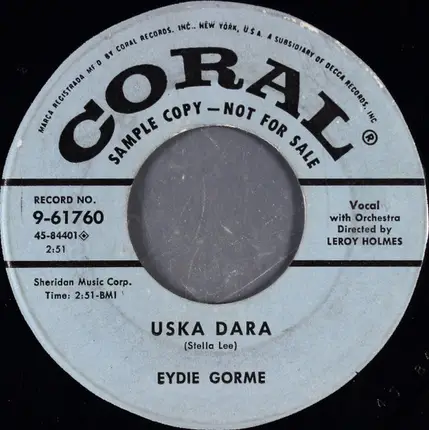 Eydie Gormé - Climb Up The Wall / Uska Dara