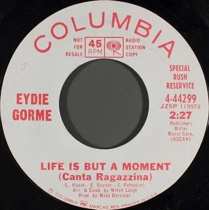 Eydie Gormé - Life Is But A Moment (Canta Ragazzina)