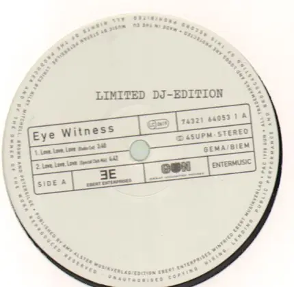 Eye Witness - Love, Love, Love