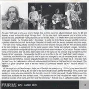 CD - Family - BBC Radio Volume 3 1970