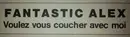 12inch Vinyl Single - Fantastic Alex - Voulez Vous Coucher Avec Moi